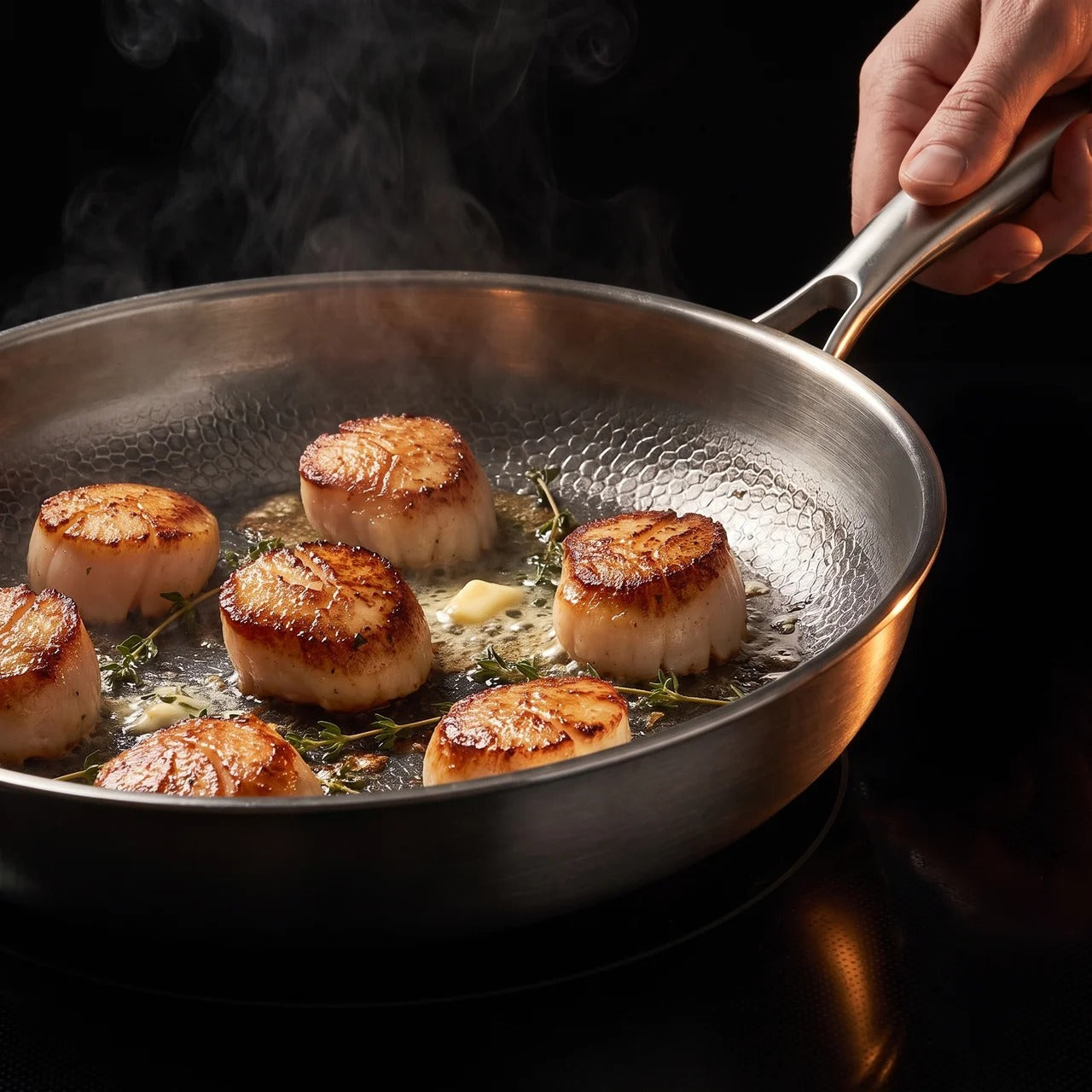 Poêle en titane pur pour une cuisson sans produits chimiques