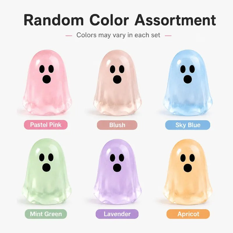 Glow in the Dark Ghost Beads, Mini Resin Halloween Decor