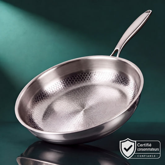 Poêle en titane pur pour une cuisson sans produits chimiques