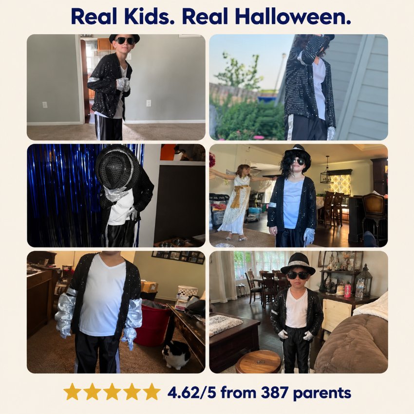 Kids Sequin Pop Star Costume, Halloween Dance Outfit