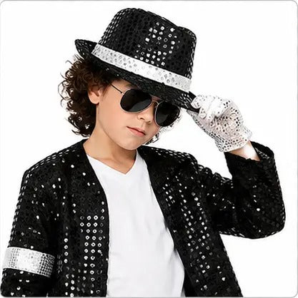 Kids Sequin Pop Star Costume, Halloween Dance Outfit