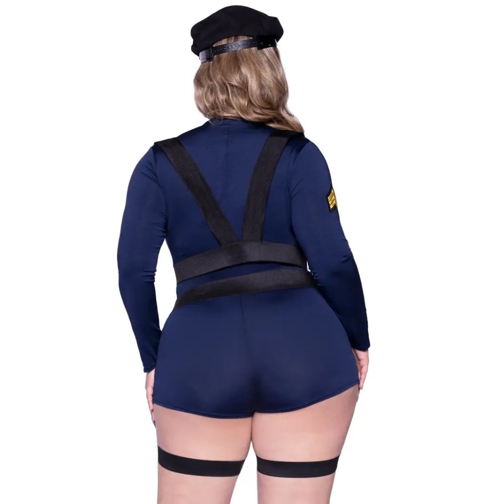 Police Officer Costume Women 6-Piece Cop Outfit Set