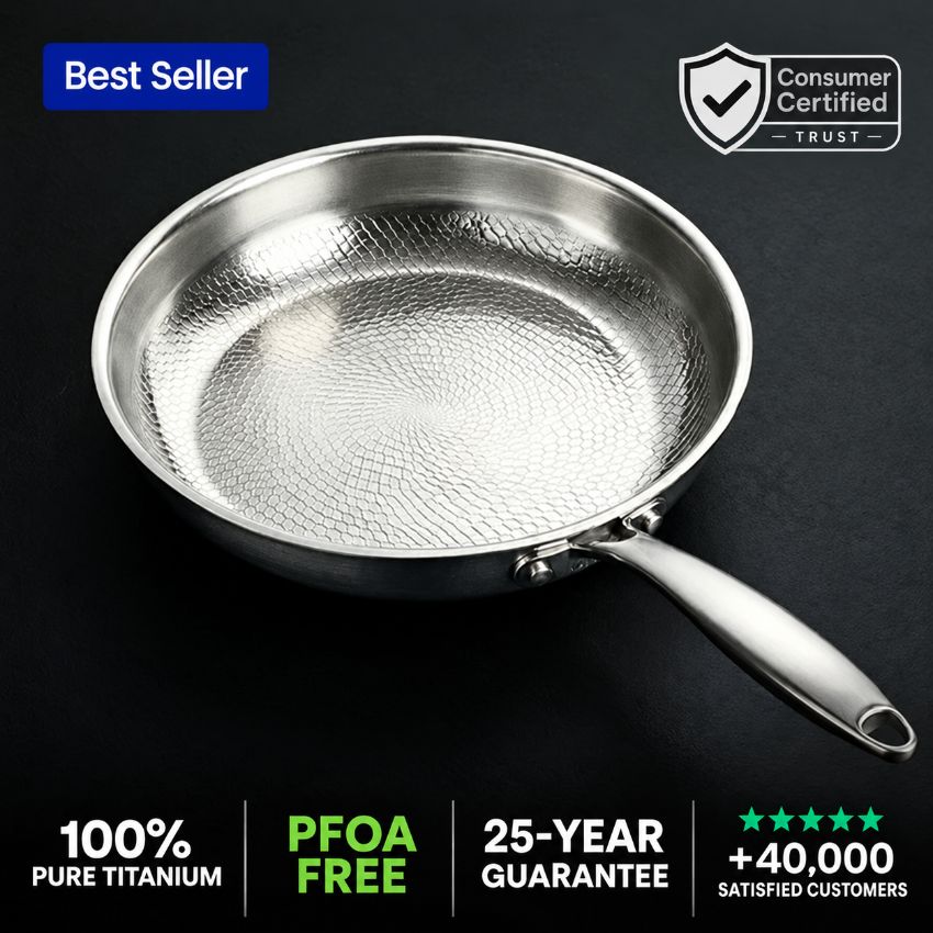 Pure Titanium Pan For Cooking Without Chemicals