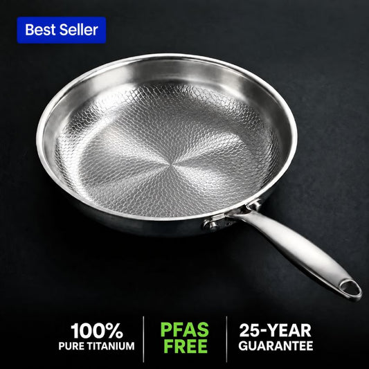 Poêle en titane pur pour une cuisson sans produits chimiques